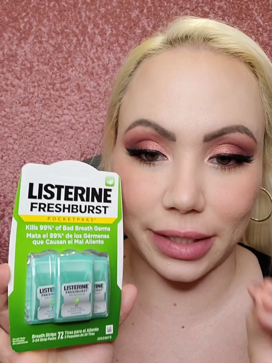 Listerine Freshburst Pocketpaks Breath Strips Spearmint  #listerinepocketpaks  #listerinebreathstrips  #breathstrips  #listerinestrips  #badbreath 