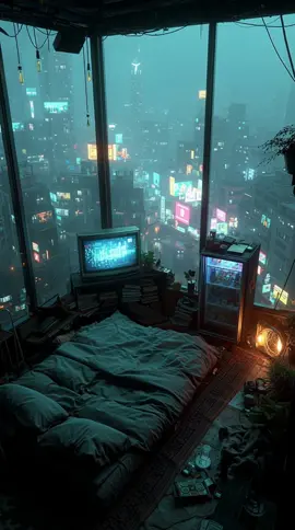 Your view ☁️……………………………… #cyberpunk #calmvibes #cybercity #nostalgia #aestheticvideos 