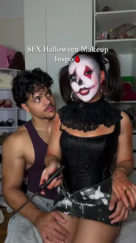 Sfx halloween makeup inspo! You guys love the last one so much I had to bring him back for seconds😜  ##halloweenlook##halloweenmakeup##sfxmakeup##makeuptok##couplescostume