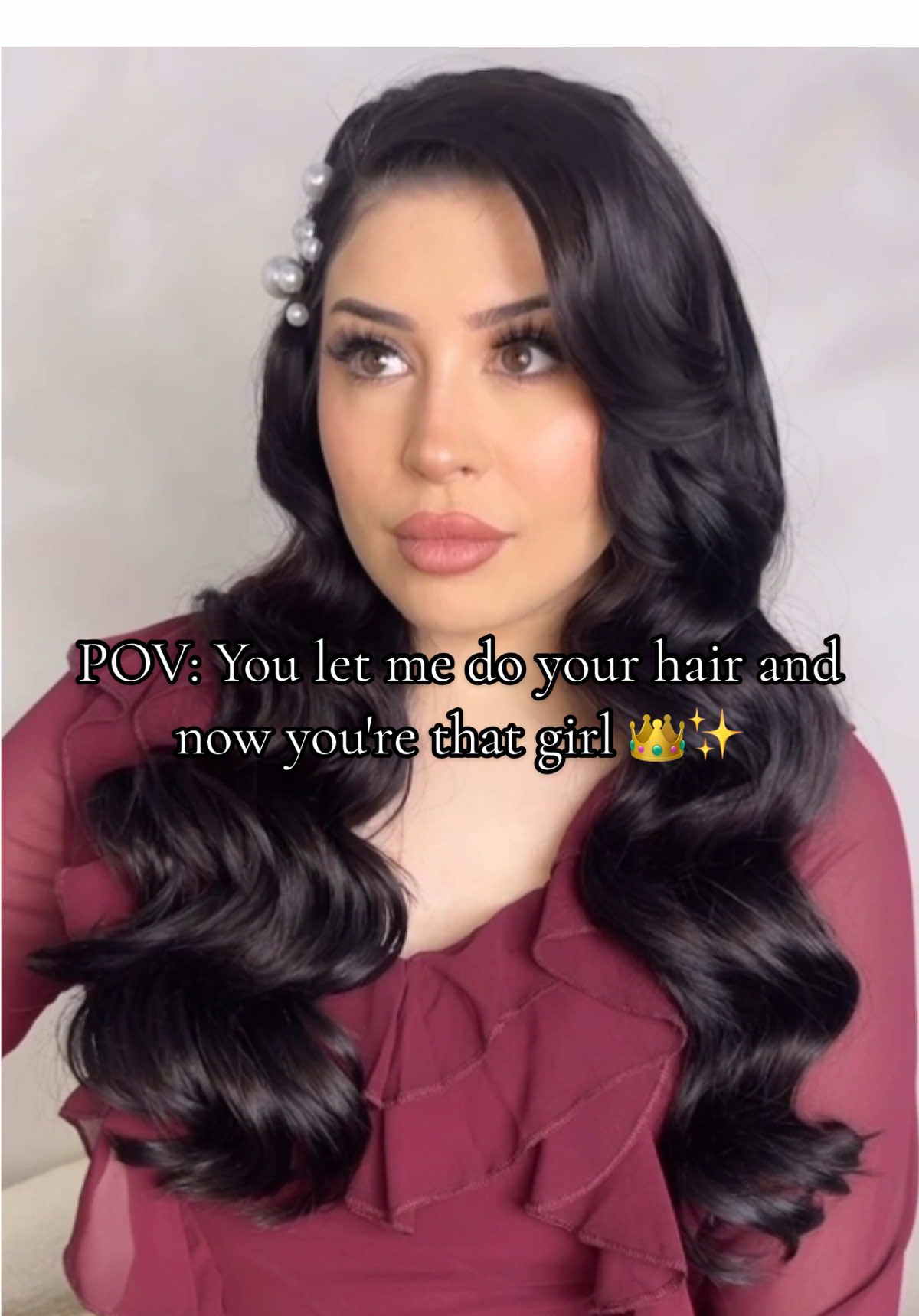 Bombshell waves for the gorgeous @•࿇ 𝕹𝖆𝖋𝖊𝖊𝖘𝖆 ࿇• ❤️ #bridalhair #partyhair #hollywoodwaves #loveit #mobilehairstylist 