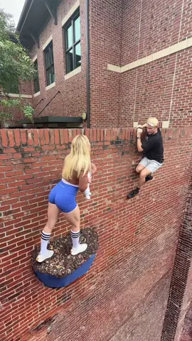 Double it and give it to the next person 🥱 (YES ITS A TOY 😂) #vfx #perspective #climb #amazing 