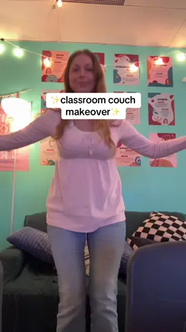 🛋️ #asmr #makeover #highschool #teachersoftiktok #classroomcouch 