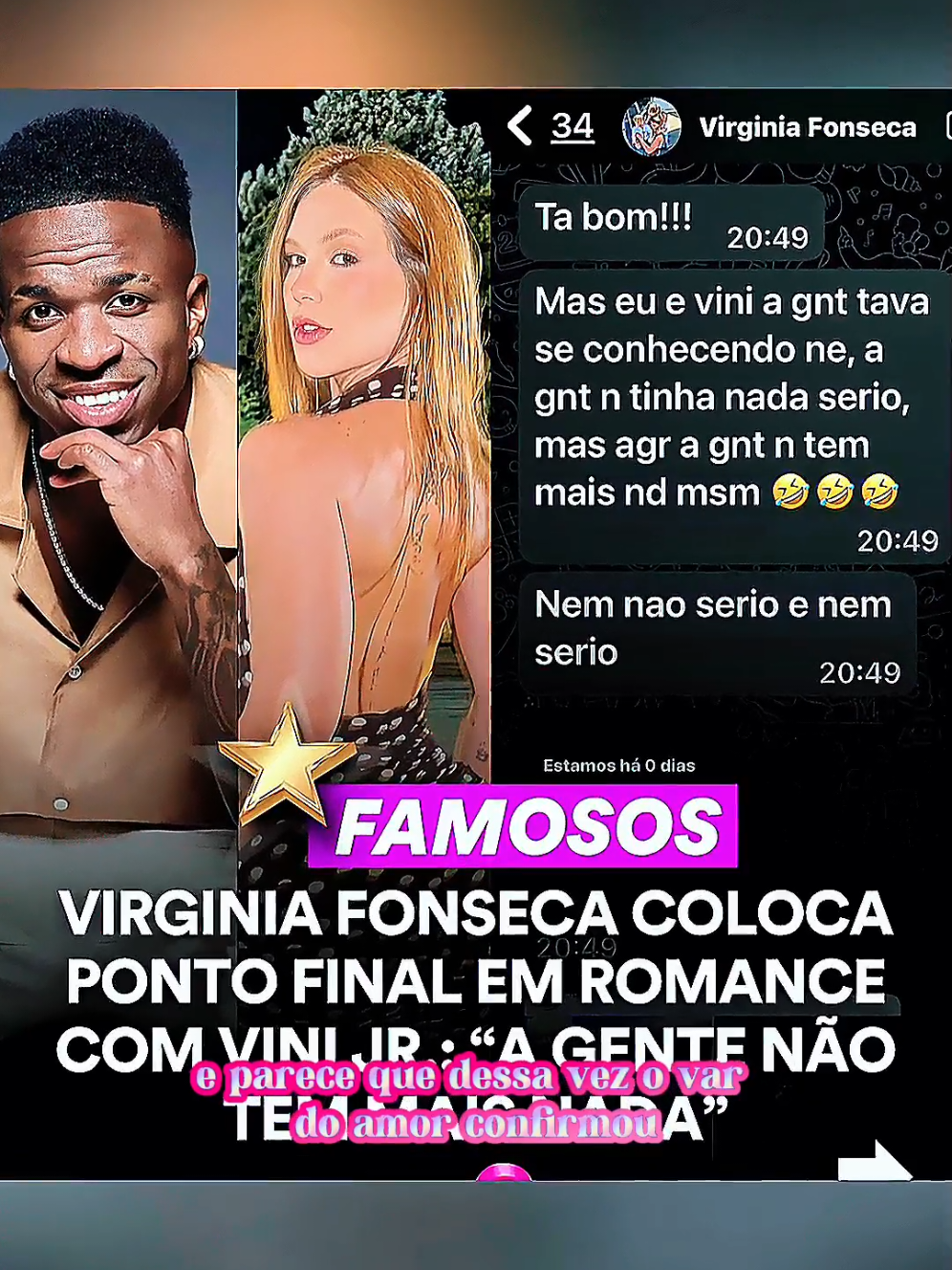 VIRGÍNIA DÁ CARTÃO VERMELHO A VINI JUNIOR!