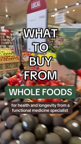 Here’s my #wholefoodshaul as a functional medicine specialist who eats for longevity and health. You can find a lot of these products at most grocery stores 🤍 #wholefoods #longevity #groceryhaul #traderjoes 