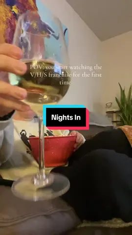 Saturday night means night in watching a new to me horror franchise #horrormovies #spookyseason #vhsfranchise 