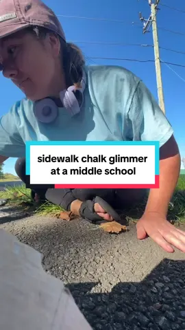 I wasn’t sure if the middle-schoolers would think my chalk drawing was lame, if they would be too cool for it, but I was SO wrong 🥹 another day leaving glimmers around my town for whoever needs them 💖