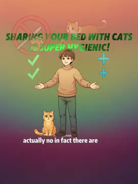 Wait, what? Sharing Your Bed With Cats is SUPER Hygienic! #CatsOnBed #CatScience #UnexpectedHealthHack #PetHealthTips #ScienceTok #FypChallenge
