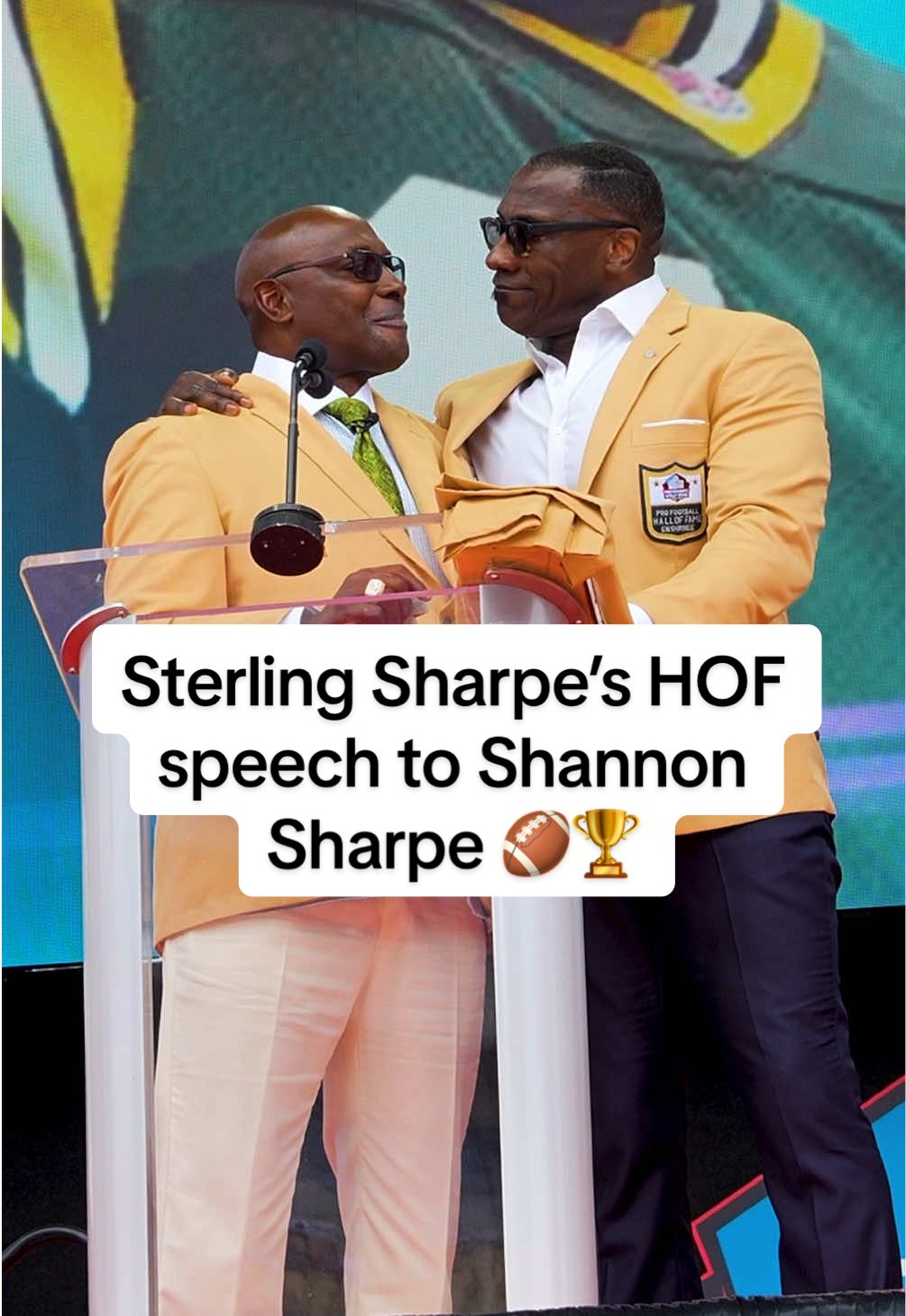 Pt. 3 My big brother Sterling Sharpe’s HOF speech 🙏🏾 #sterlingsharpe #shannonsharpe #nfl #halloffame  🎥: @Jordan Barber 