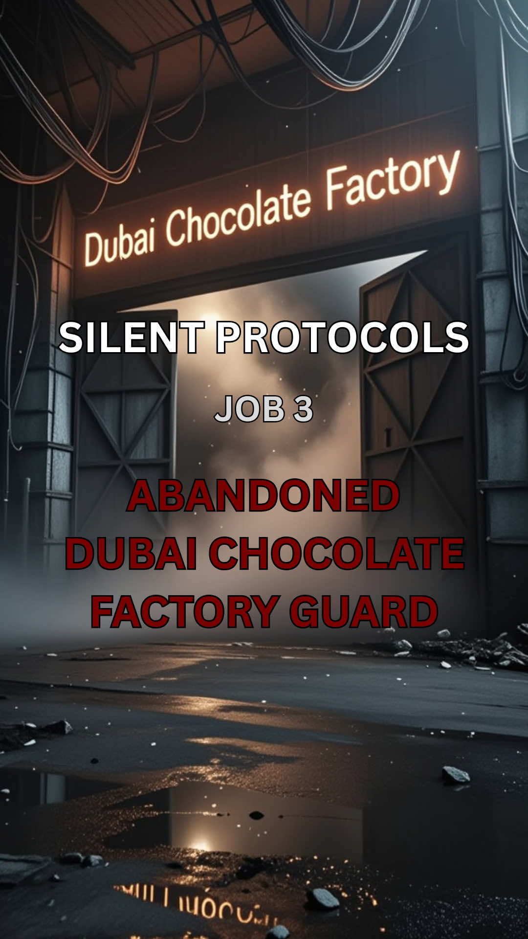 Could you survive the Abandoned Dubai Chocolate Factory? #tiktokhorror #creppypasta #horrortok #dubaichocolate 