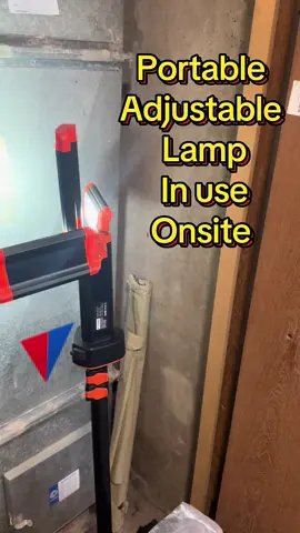 Portable adjustable light in use on site #TiktokMadeMeBuyIt #dealdrops #portablelight #tools 