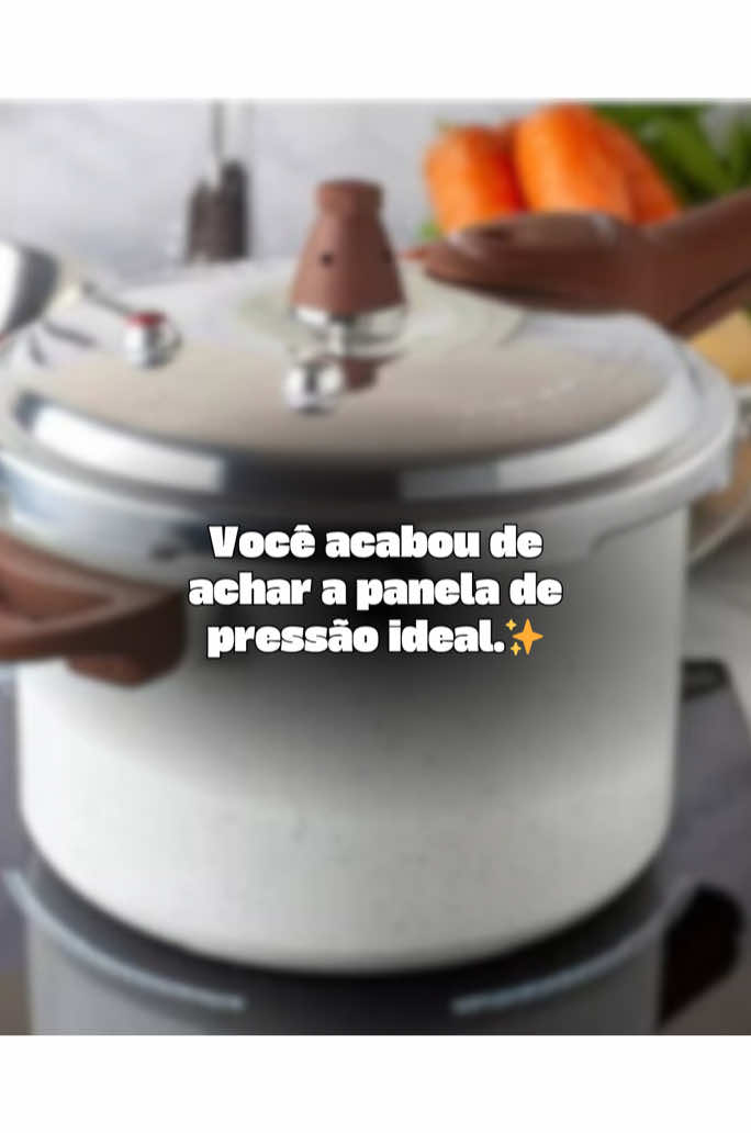 Sem grudar, fácil de limpar, a panela de pressão Brinox com revestimento cerâmico é puro desempenho na cozinha! Comenta “QUERO’ que eu te envio o link. #cozinhapratica #cerâmica #antiaderente #fyp #achadinhosshopee 