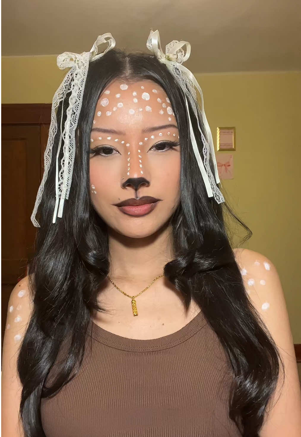 How did I dooo??  #deermakeup #halloween #fypシ 