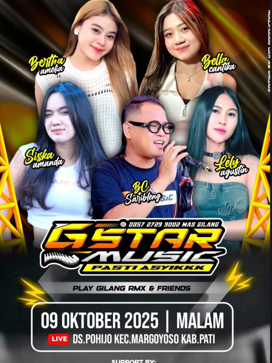 gasss ji @aslisiska  @berthaamelia_ @lellyagustin3 @bellacantikaaa2 #fypシ #gilangplay #gstarmusicc #infoorkespati #ojingtogether 