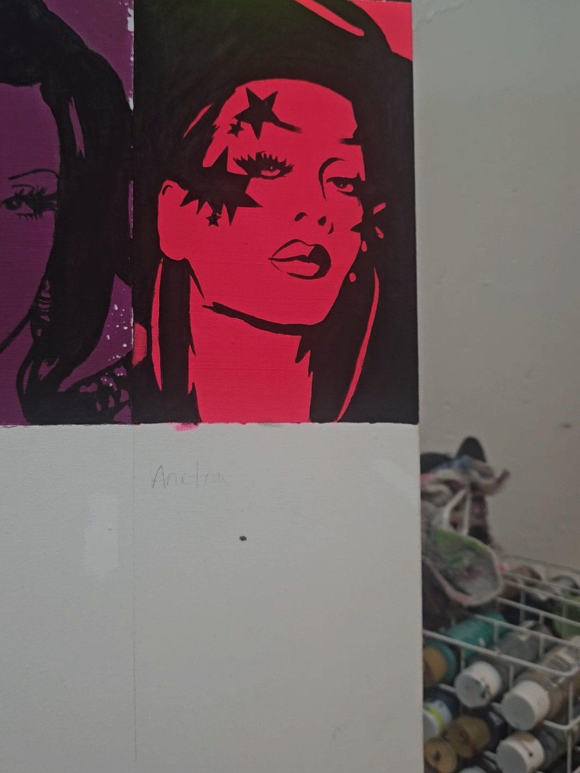 Raja 🩷 ignore the paint that got chipped off of willow I ran out of purple paint but really wanted to post this lol #artistsoftiktok #foryou #fyp #raja #msemcherie 