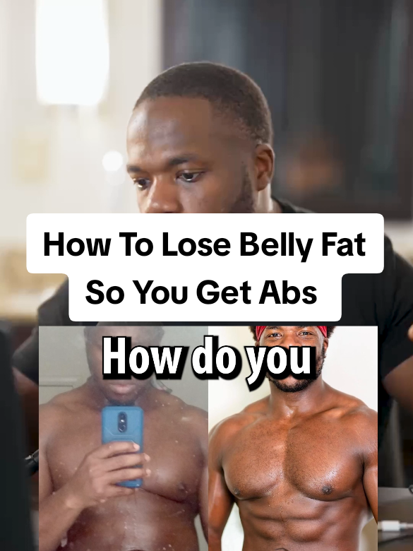 How To Lose Belly Fat So You Get Abs  Follow a meal plan Protein Shake for breakfast  Eat meat and veggies for lunch and dinner Eat a little bit of blueberries as a snack Do 30-60 minutes of cardio everyday Train your abs 3 times a week. Do sit-ups and leg raises. Depending on how much weight you gotta lose you’ll probably have a six pack in 2-8 months.  🚨 If you want to work with me 1 on 1 message me “COACH”.