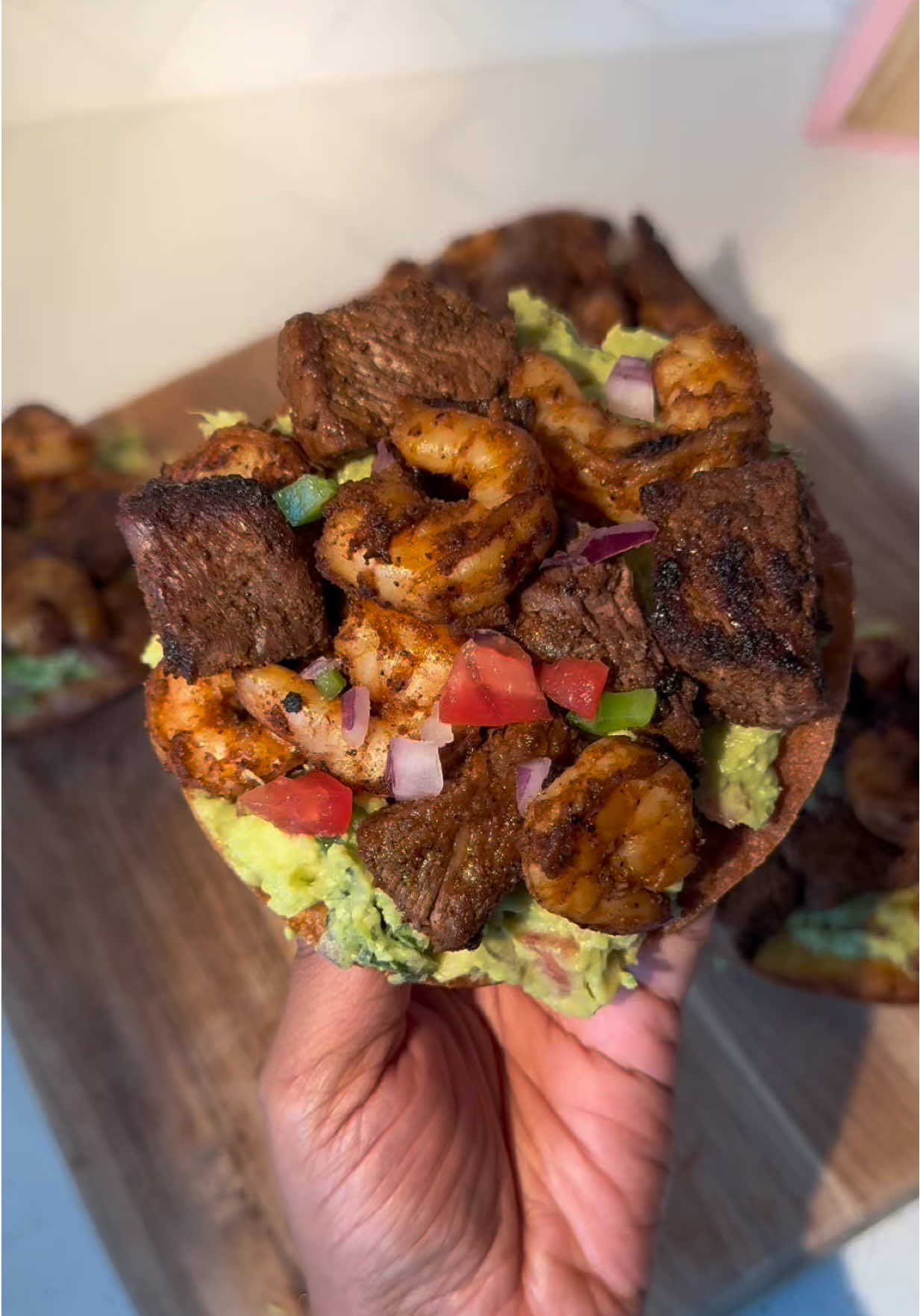 Surf & turf tostadas 😋🔥