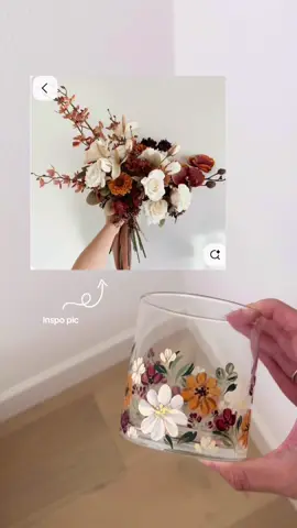 a fall glass candle holder to bring the autumn vibes 🍂 #autumn #arttok #candle #painting #handpainted 