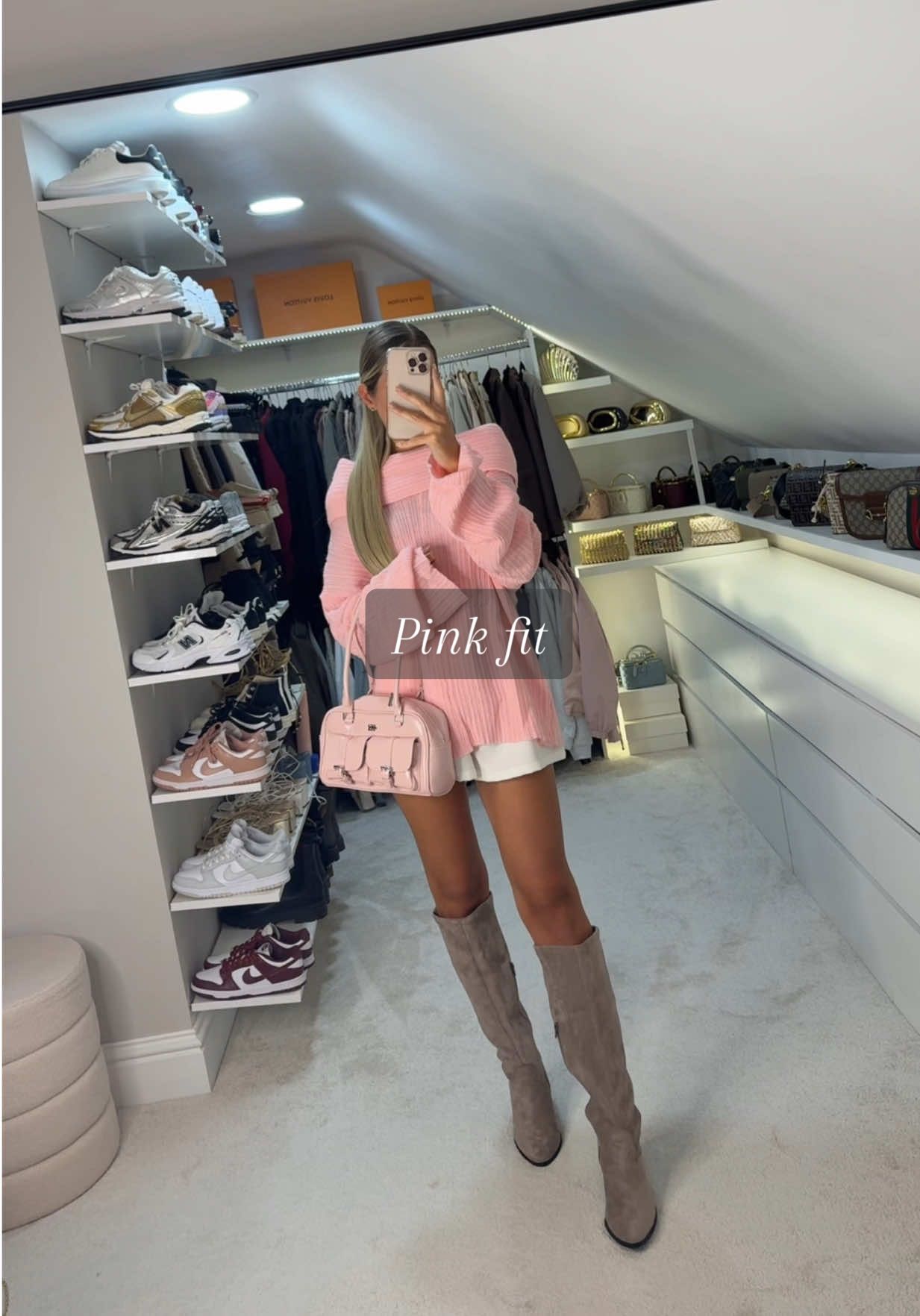 Casual but cute pink fit 💗 #knitwearoutfit #knitwear #autumnfashion #tiktokmademebuyit 