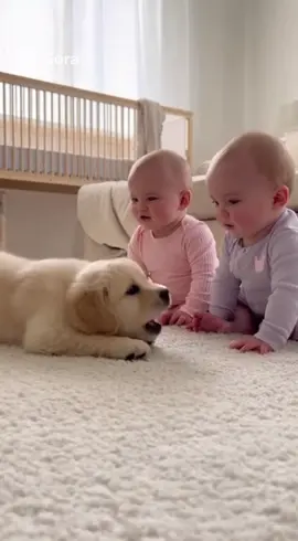 可愛い双子に可愛い子犬 #Sora #dog #Twin