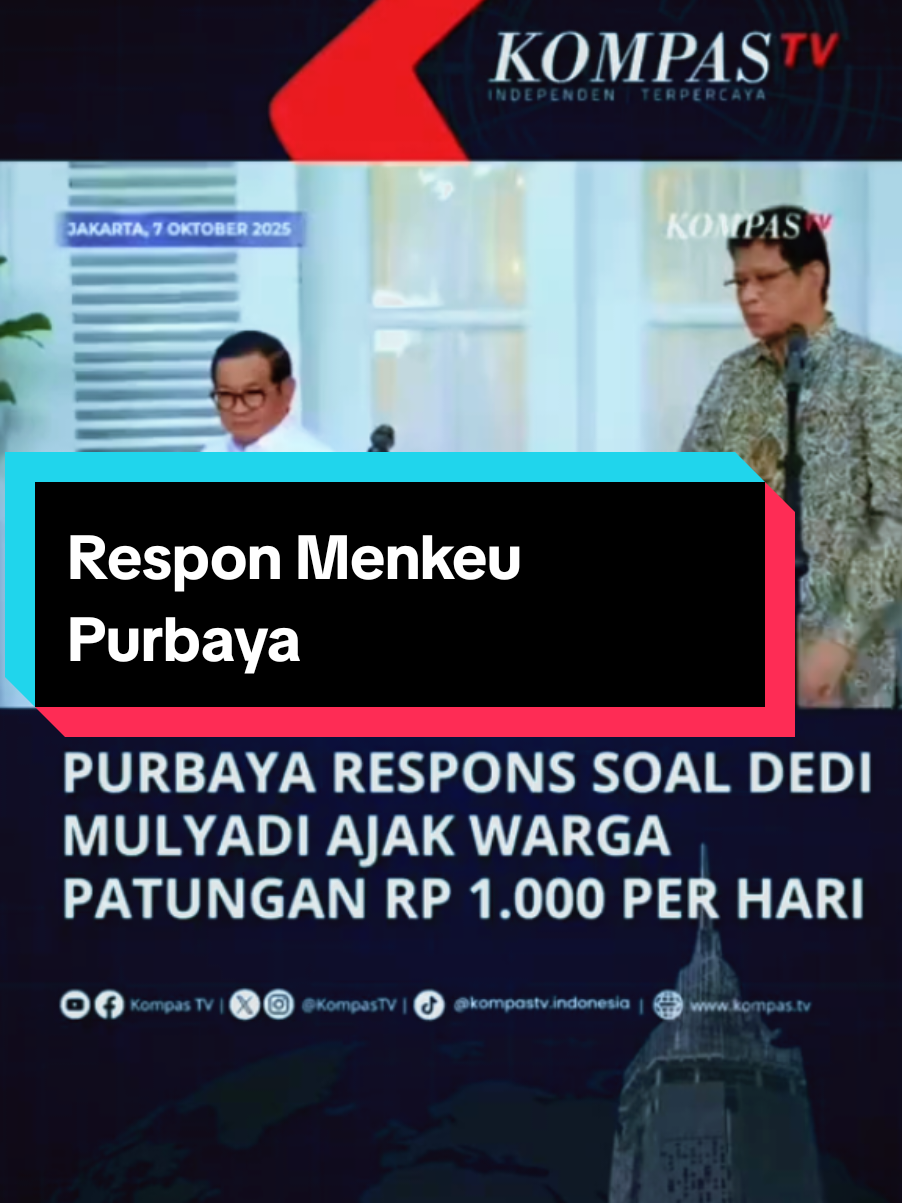 Respon menkeu terhadap rereongan sapoe sarebu di jawa barat yang dianjurkan kang dedi mulyadi. sc. : dedimulyadiofficial tiktok #kangdedimulyadi #dedimulyadi #menkeu #purbaya #sapoesarebu 