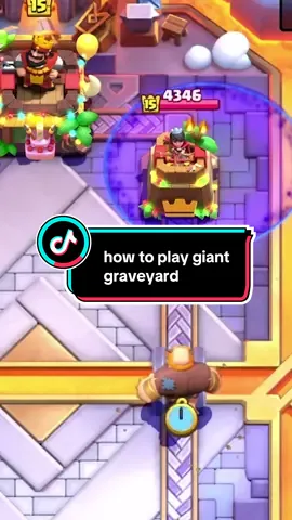 HOW TO PLAY GIANT GRAVEYARD👍 #clashroyale #streamer #GamingOnTikTok #juicyjcr #WhatToPlay 