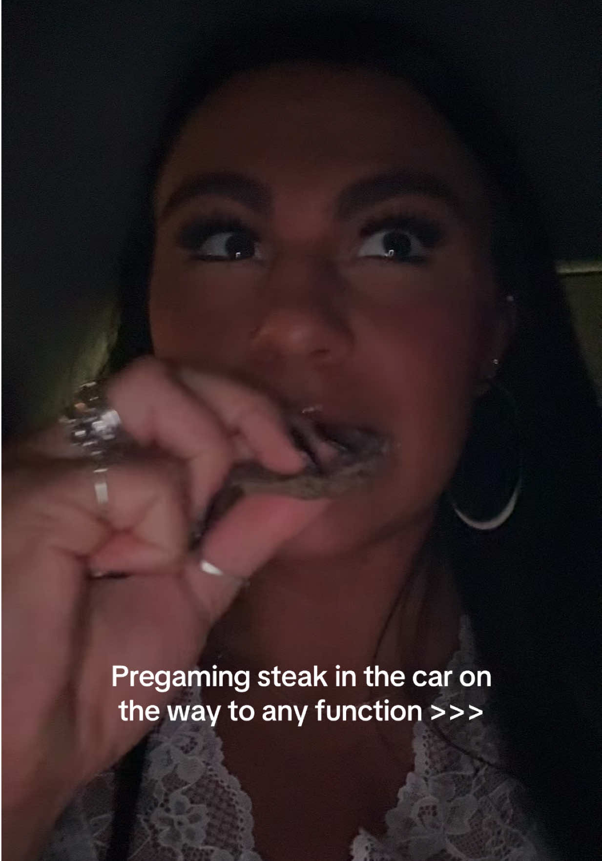 Can’t blame a girl for hitting her protein goal #steak #protein #GymTok #pregame #favorite 