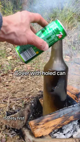 Water distiller with a bottle and can | Turn dirty water into clean water using just a glass bottle, a can, and  heat. For educational purposes only — don't try without supervision or safety gear. Follow for more real survival hacks! #survival #wilderness #bushcraft  #cleanwater #campinghacks 
