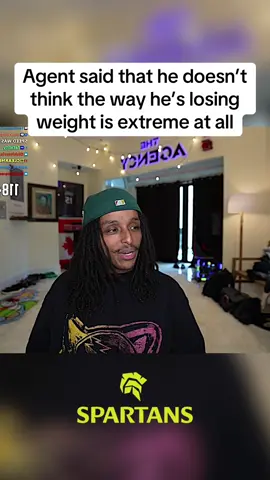 Agent said that he doesn’t think the way he’s losing weight is extreme at all. #agent00 #agent #amp #kaicenat #twitch  