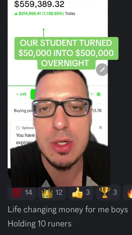 #greenscreen our student that took $50,000 INTO $500,000… 