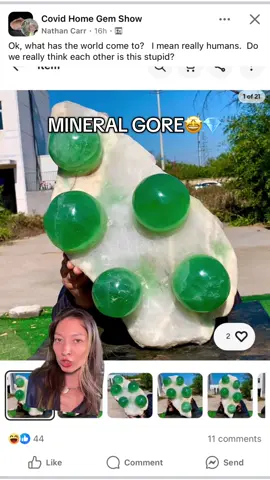 happy #mineralgore o clock! #fakecrystals #fakeminerals #crystaleducation #crystaltok 