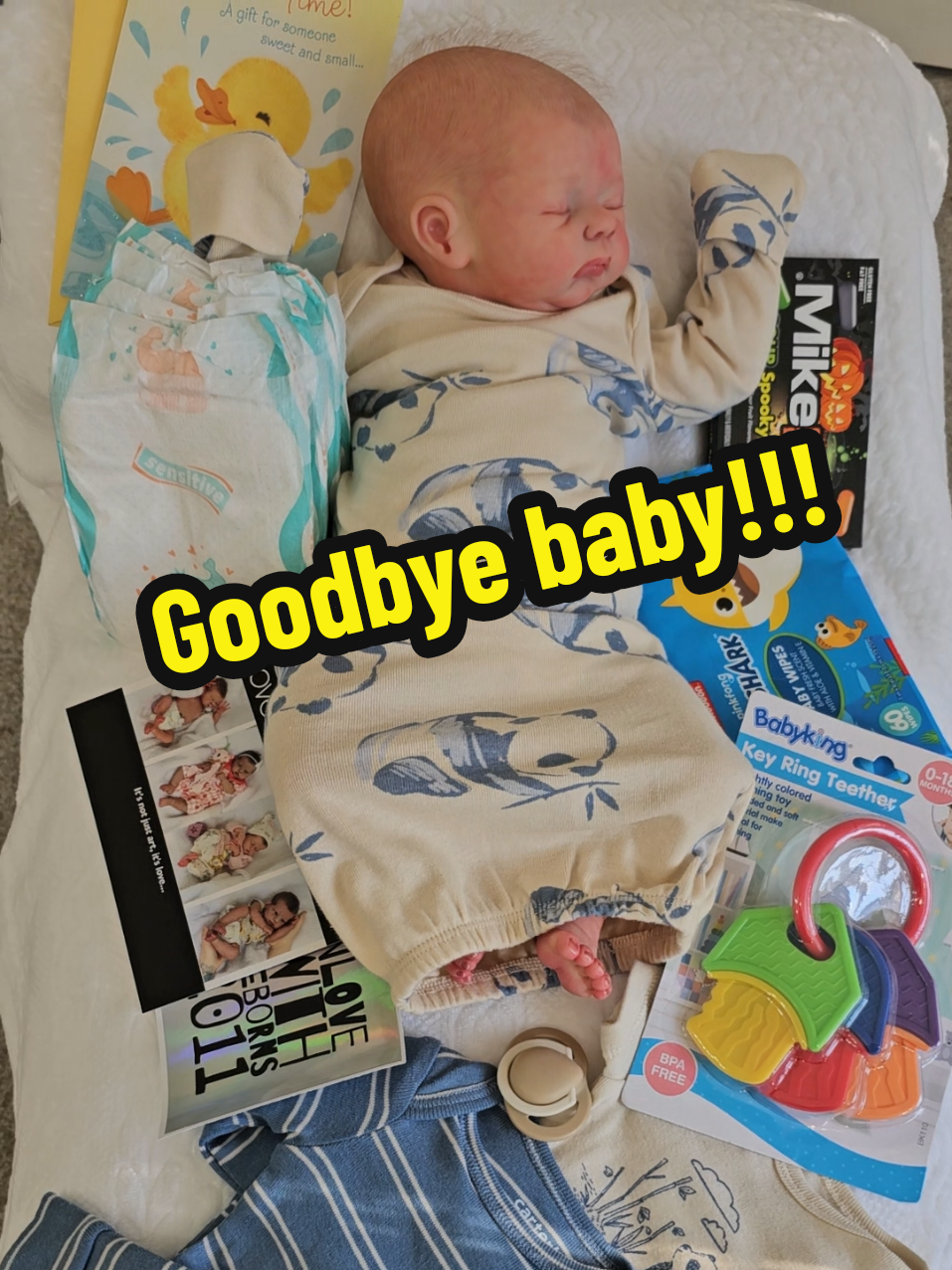 Getting reborn baby doll ready to head home. 