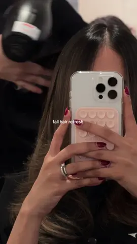 obsessed with my darker hair refresh! #hairtransformation #brunette #fallhair#hairtok #igkhair  