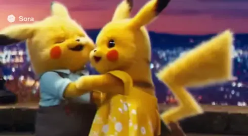 Pikachus dancing  #pokemon #pikachu #dancing #sora2 #fancy 