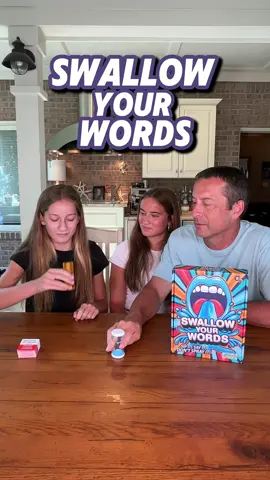 #ad Swallow Your Words is great for family game nights!! It’s a lot of fun for all ages! Click the link in our bio to pick up yours today!! @PlayMonsterFun #familygamenight #FamilyFun #fungame 