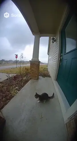 CATogory 5 category tornado today took Lacey for a spin😦 #contentcreator #aisora #sora #catsoftiktok #cats 