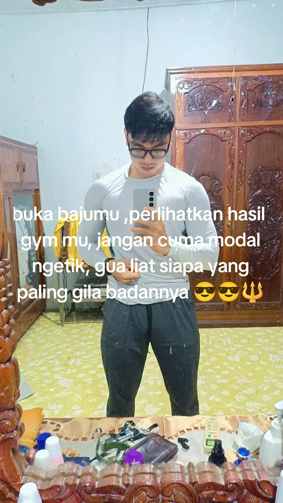 senggol dong kakak ,hehehe  #gym #natty #challenge #bodychallenge #lifetimenatural 