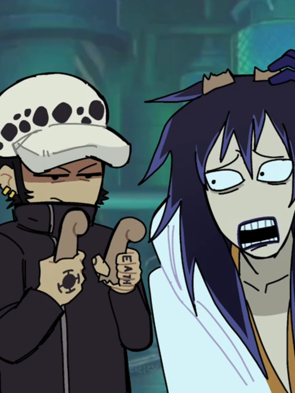 No saben cuanto amo que mis dos personajes fav se conozcan | créditos: carlospablos ns si sea el original😔 | #caesarclownonepiece #trafalgarlaw #punkhazard #onepiece #trafalgardwaterlaw 