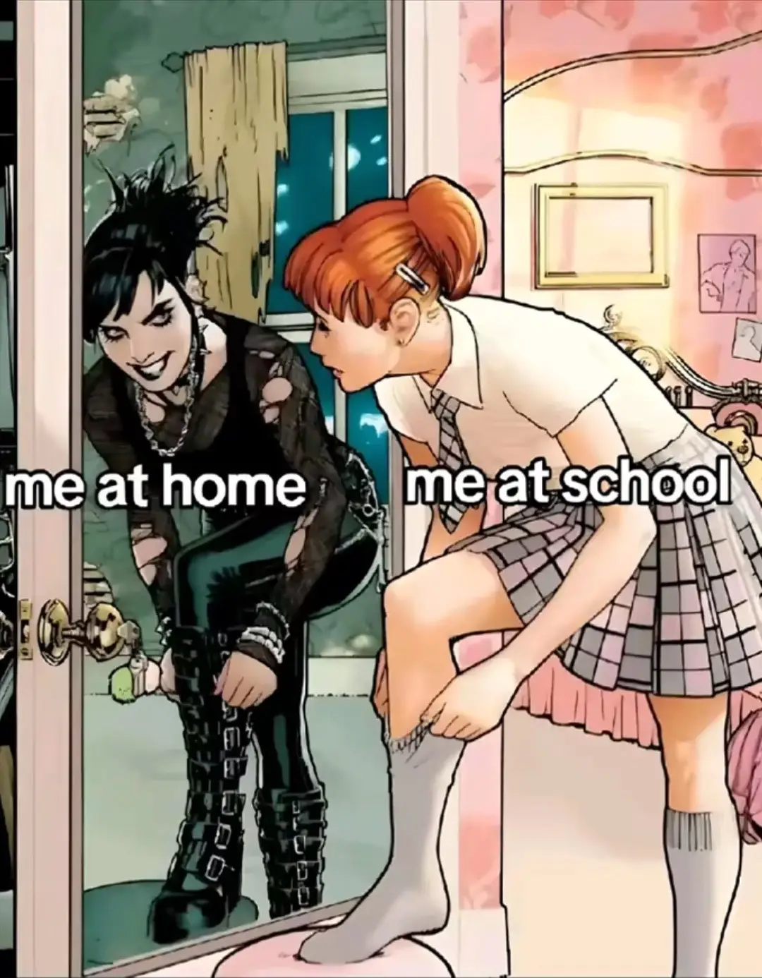 GUYS I LIKE THIS TRENDDD #fyp #goth #gothmakeup #trend #zyxcba 