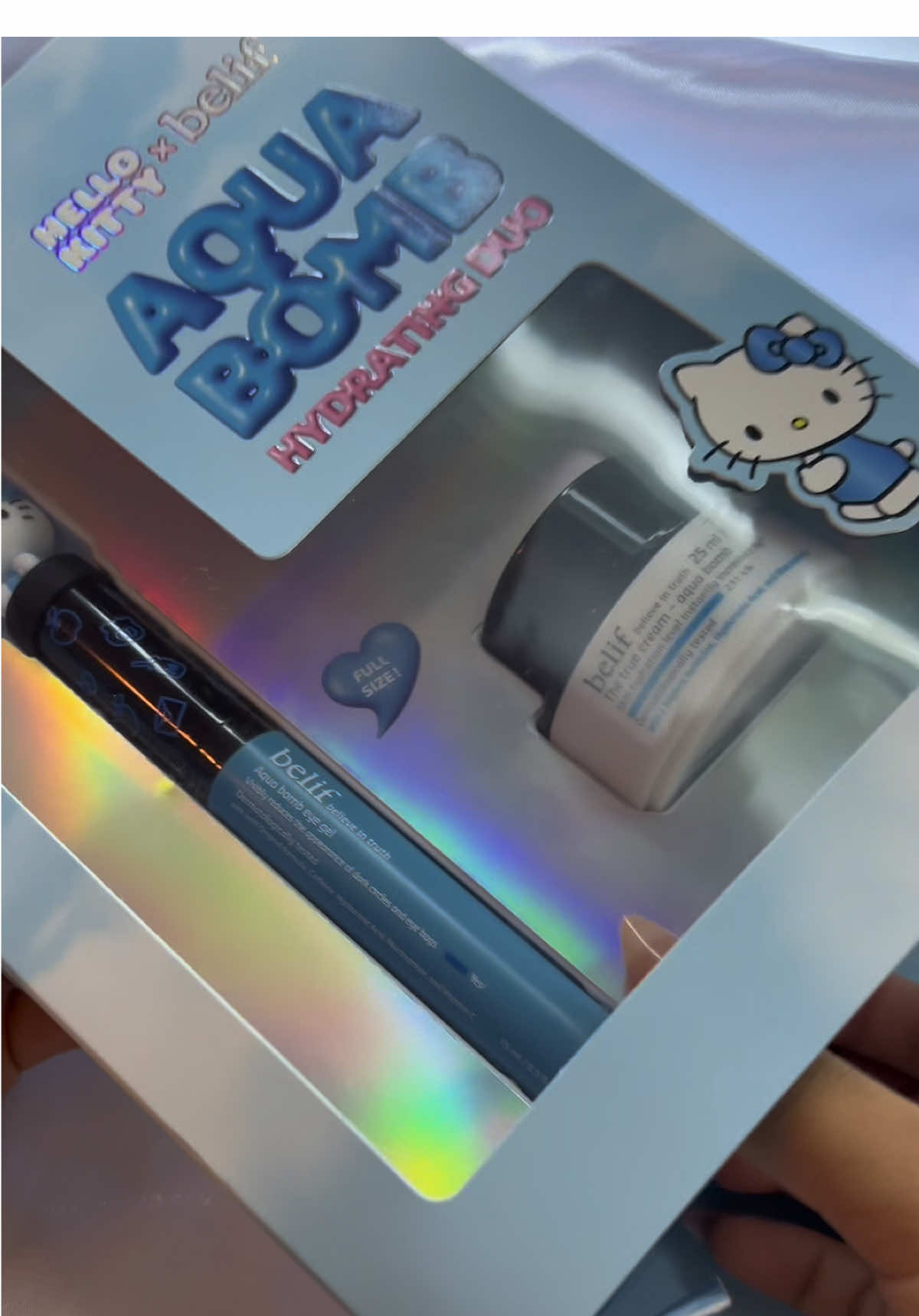 #belifgiftedme the cutest package <333 I love this crossover sm @belif USA @hellokitty @sephora #belif #hellokitty #microinfluencer #beautycreator 