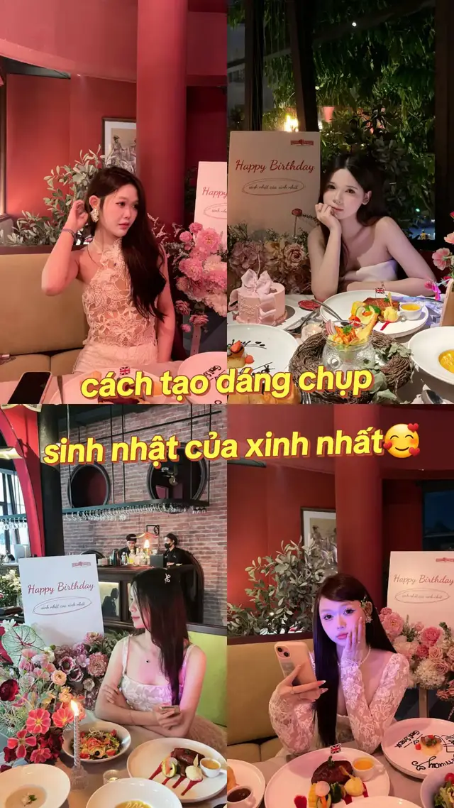 cách tạo dáng chụp sinh nhật của xinh nhất🥰 #outfitsinhnhat #cachtaodang #vaytieuthu #outfitsangchảnh #gentsteak 