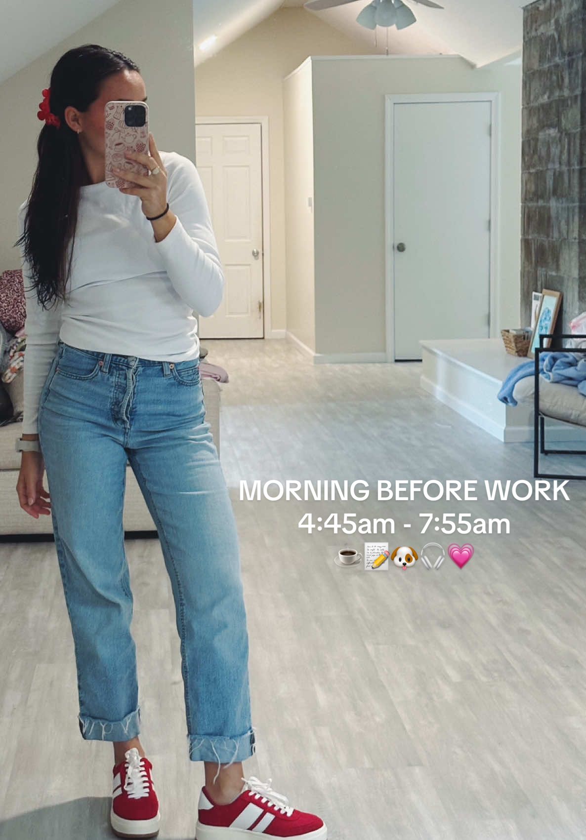 all things before work🧡📝🍎☕️🎧 @medicube global @laneige_us  #morningroutine #beforework #teacher #caretaker 