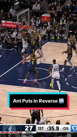 Ant hangs and scores 🐺 #NBA #basketball #Timberwolves #AnthonyEdwards #Wolves