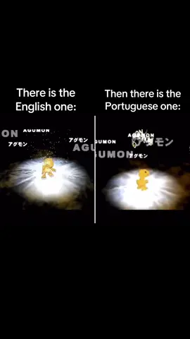 I thought the French one was pretty spicy but… 😭 #english #Portuguese #digimon #Agumon #cantmakethisup 