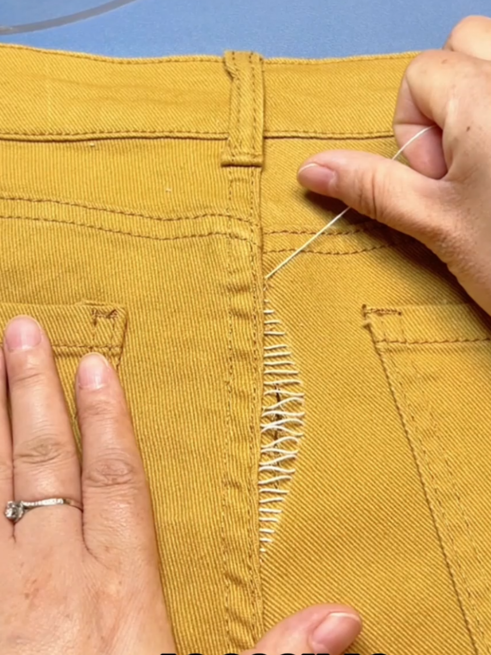 Fix Clothing Holes Easily at Home  #sewingtutorial #pant #holes #diyhacks #stitches 
