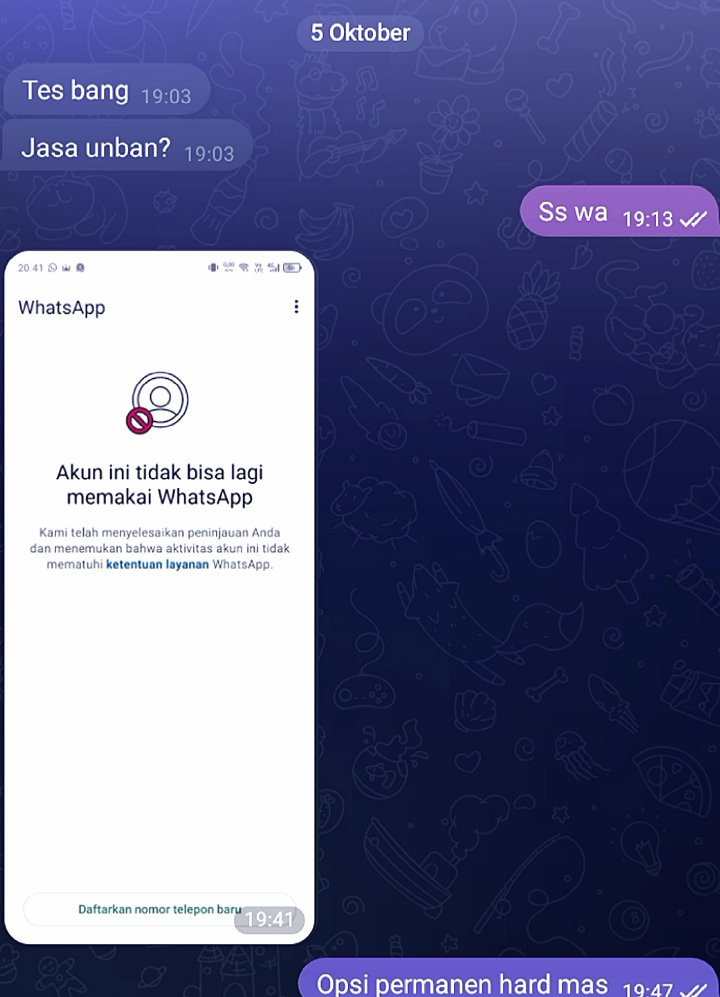 [AZKY STURE MENYEDIAKAN] -JASA UNBAND WA ALL OPSI -JASA BANNED WA PERMANEN! -JASA PEMULIHAN BUG INVISIBLE -MURID UNBAND -OWNER BUG -MURID BUG -JASA BUG -JADI BOT BUG -NOKOS WA -SUNTIK SOSMED GA NGERTI? DIAJARIN SAMPE BISA/BOLEH TANYA NOTE:SETIAP TRANSAKSI MENDAPATKAN GARANSI 5 HARI MINAT? DM AJA #fyp #azkysture #kenon #viral #CapCut 