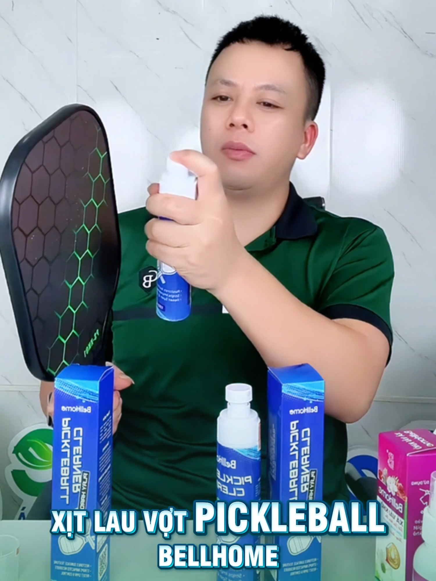 Khử Khuẩn - Sạch Bẩn - Lưu Hương Với Xịt Lau Vợt Pickleball  #xitlauvotpickleball #pickleball #thethao #bellhome