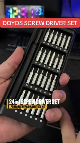 🧰 DOYOS 24-in-1 Magnetic Precision Screwdriver Set Level up your DIY and repair projects with this multifunctional tool kit! Featuring 24 precision magnetic bits, it’s perfect for fixing electronics, gadgets, eyeglasses, and more. Compact, durable, and easy to carry — ideal for home, office, or travel use. #ToolKit #ScrewdriverSet #HomeRepair #DIYTools #MagneticBits   