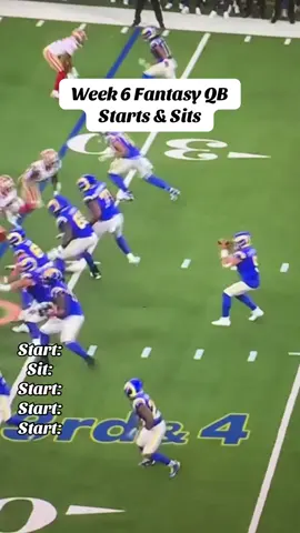 Week 6 QB decisions #nfl #nfltiktok #fantasyfootball #fantasyfootballadvice #fantasyfootballtips 