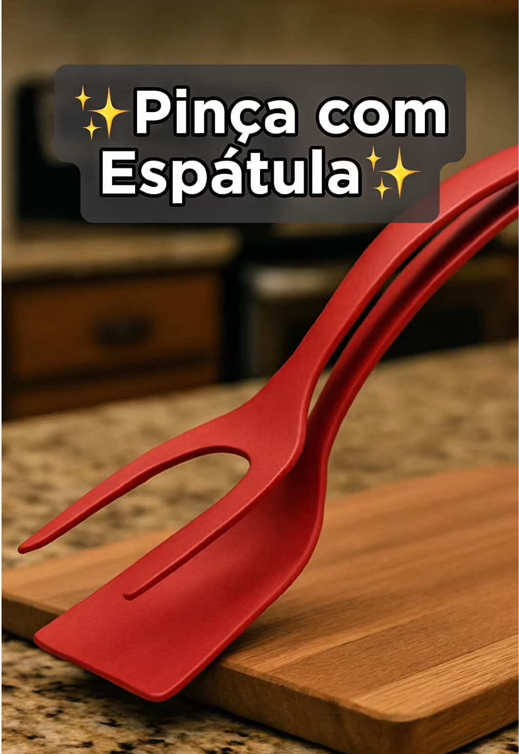 Pinça com espátula multiuso #cozinha #praticidade #cozinhar 