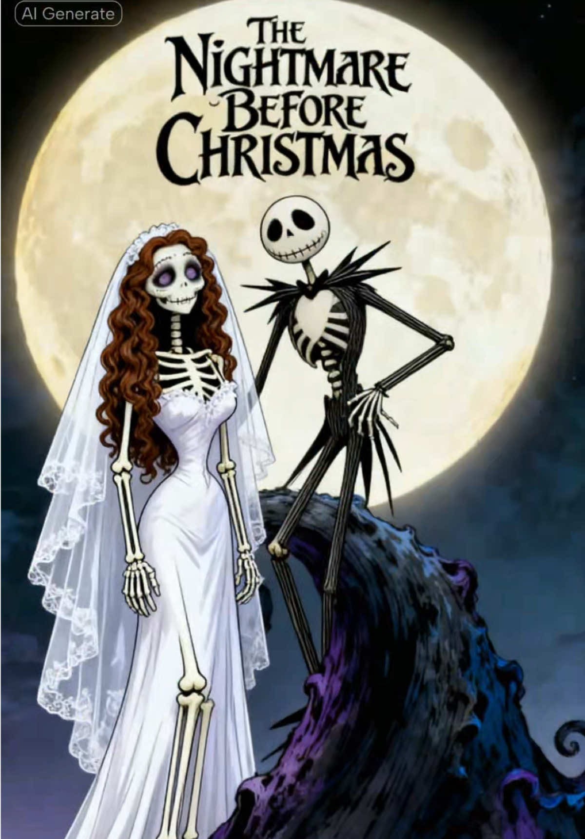 Jack and Sally Ai Try my Halloween Ai Templates Click the Playlist to see more #CapCut #halloween2025 #capcuttemplate #jackandsally #nightbeforechristmas 